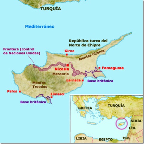 Chipre mapa